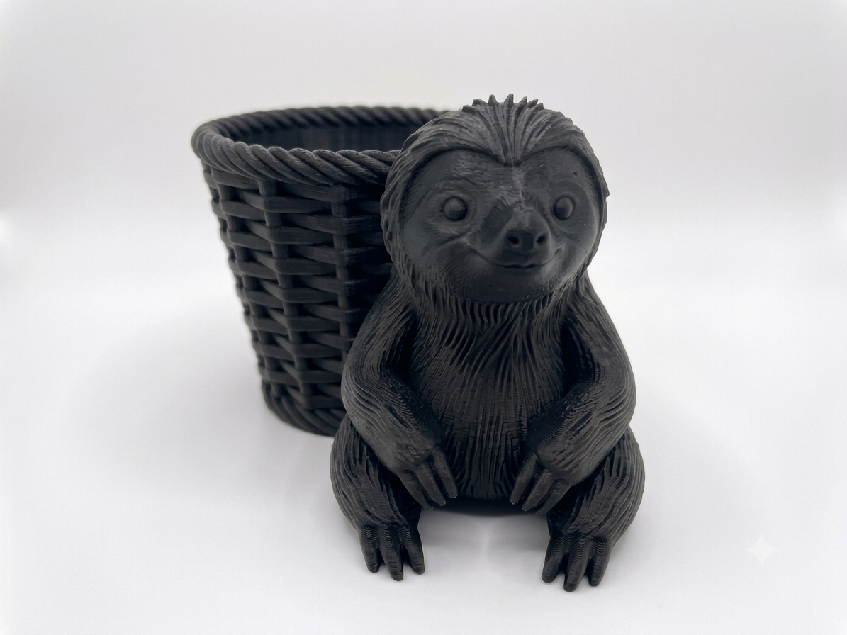 Sloth Wicker Planter - Image 10