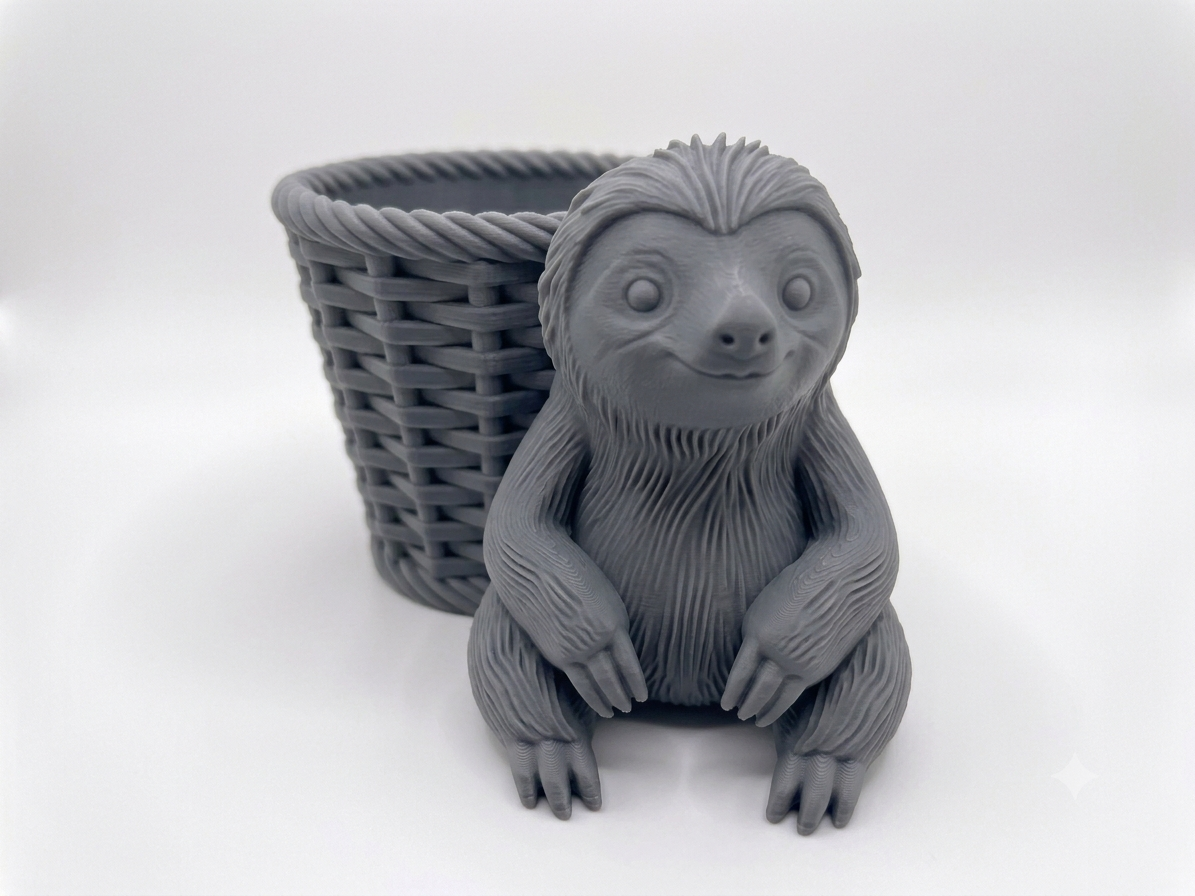 Sloth Wicker Planter - Image 11