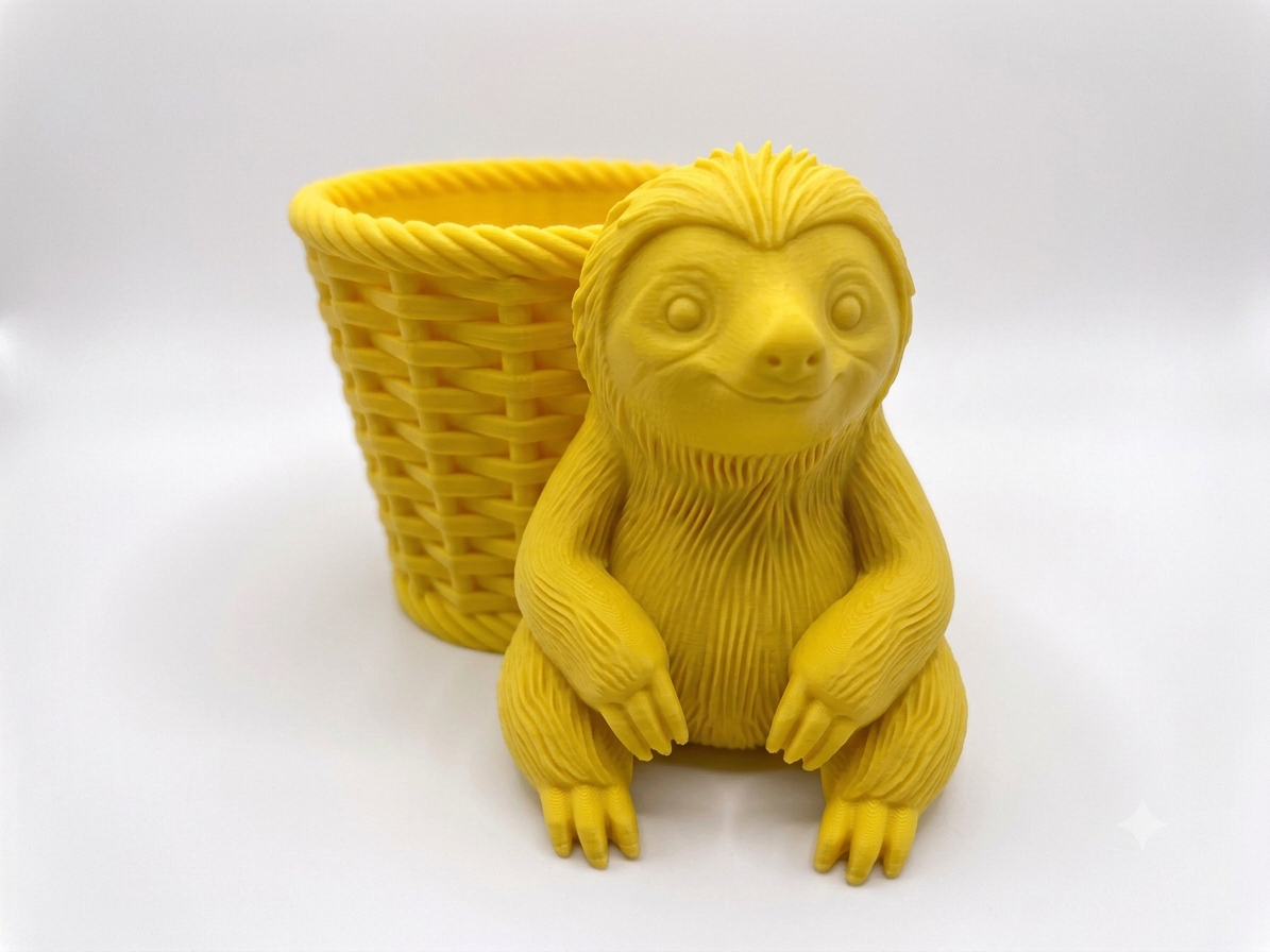Sloth Wicker Planter - Image 12