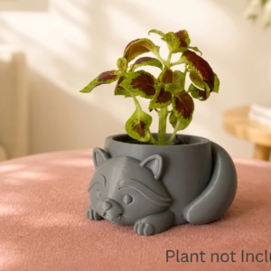 Cute raccoon planter