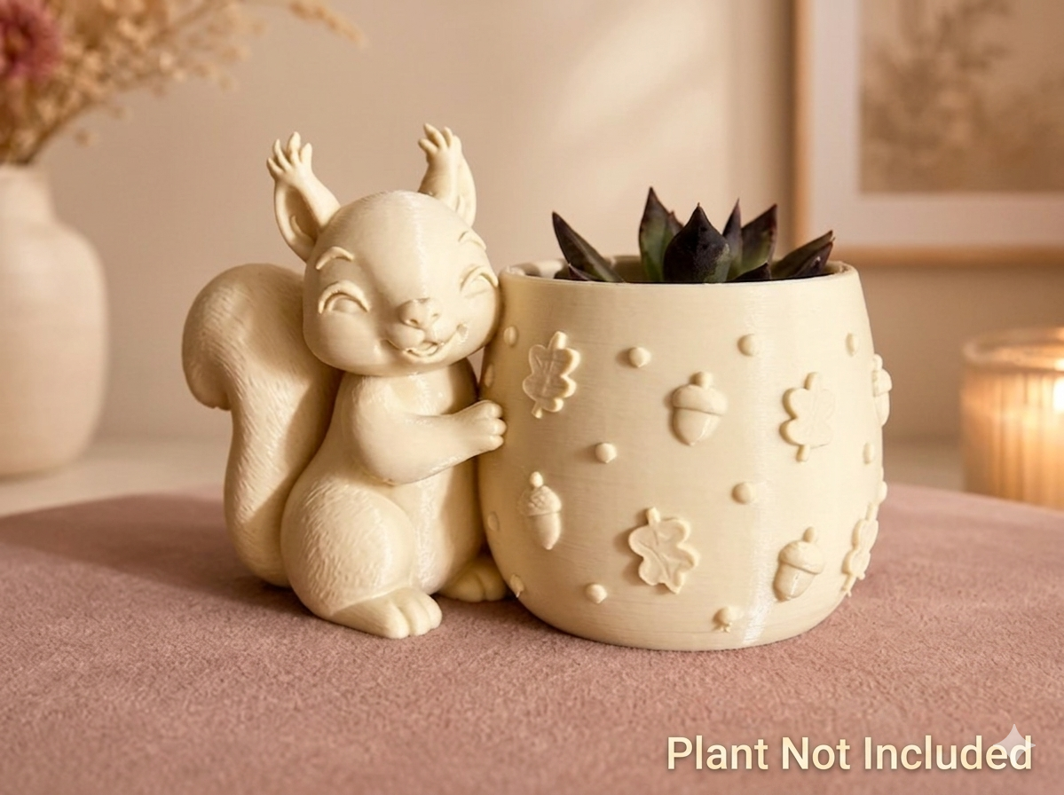 🐿️ Cute Squirrel Planter
