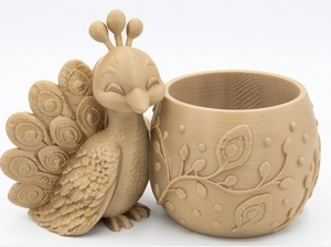 Alternative view of Cute Peacock Planter