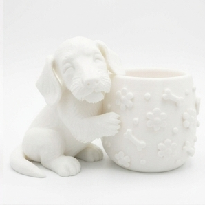 Cute Wire Haired Dachsund Planter - Image 5