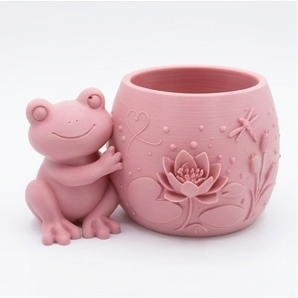 Alternative view of 🐸 The Cute Frog 3D-Printed Planter