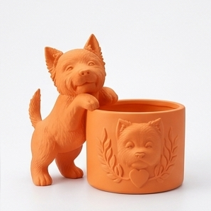 Alternative view of Westie Planter