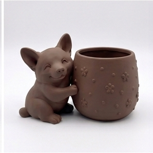 Cute Welsh Corgi Planter - Image 5