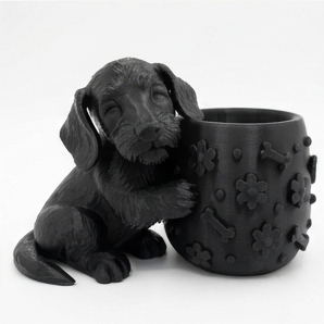 Cute Wire Haired Dachsund Planter - Image 6