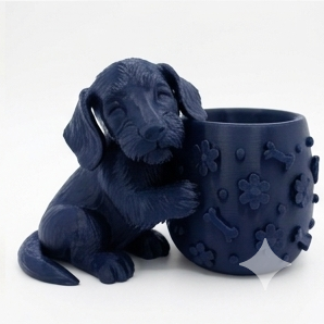 Alternative view of Cute Wire Haired Dachsund Planter